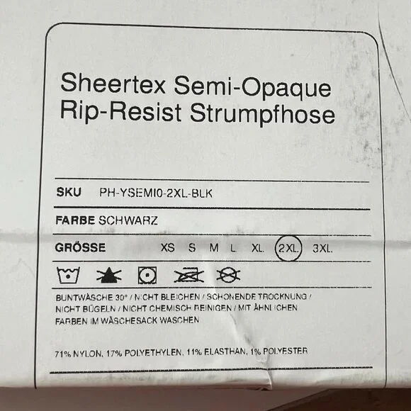 Sheertex Semi-Opaque Rip-Resistant Tights - Picture 3 of 3